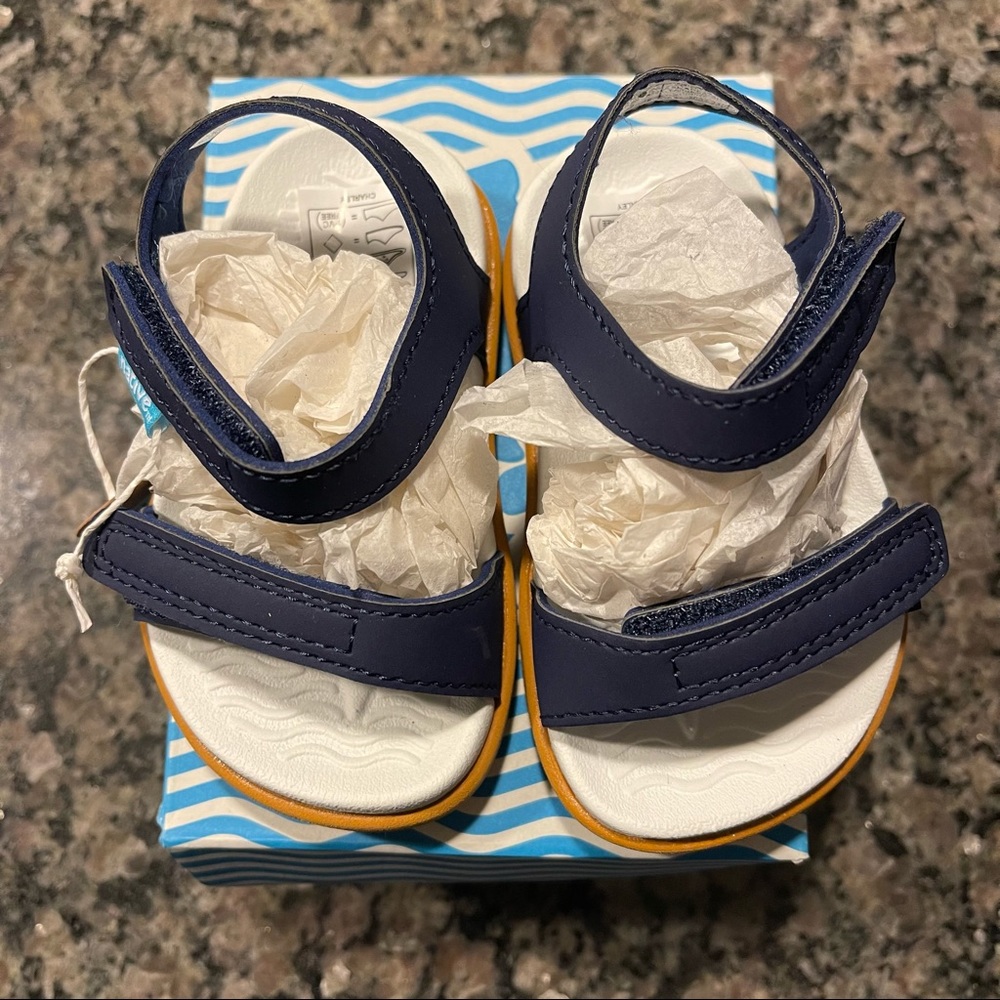 NEW IN BOX! Navy Blue Native Charley Sandals (C4 size)